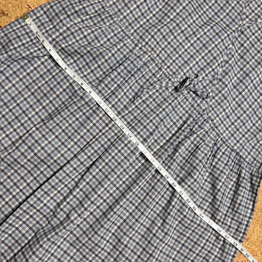 Christy Dawn The Saunders 100% Organic Cotton Slate Gingham Dress NWOT Sz XL - Picture 15 of 17